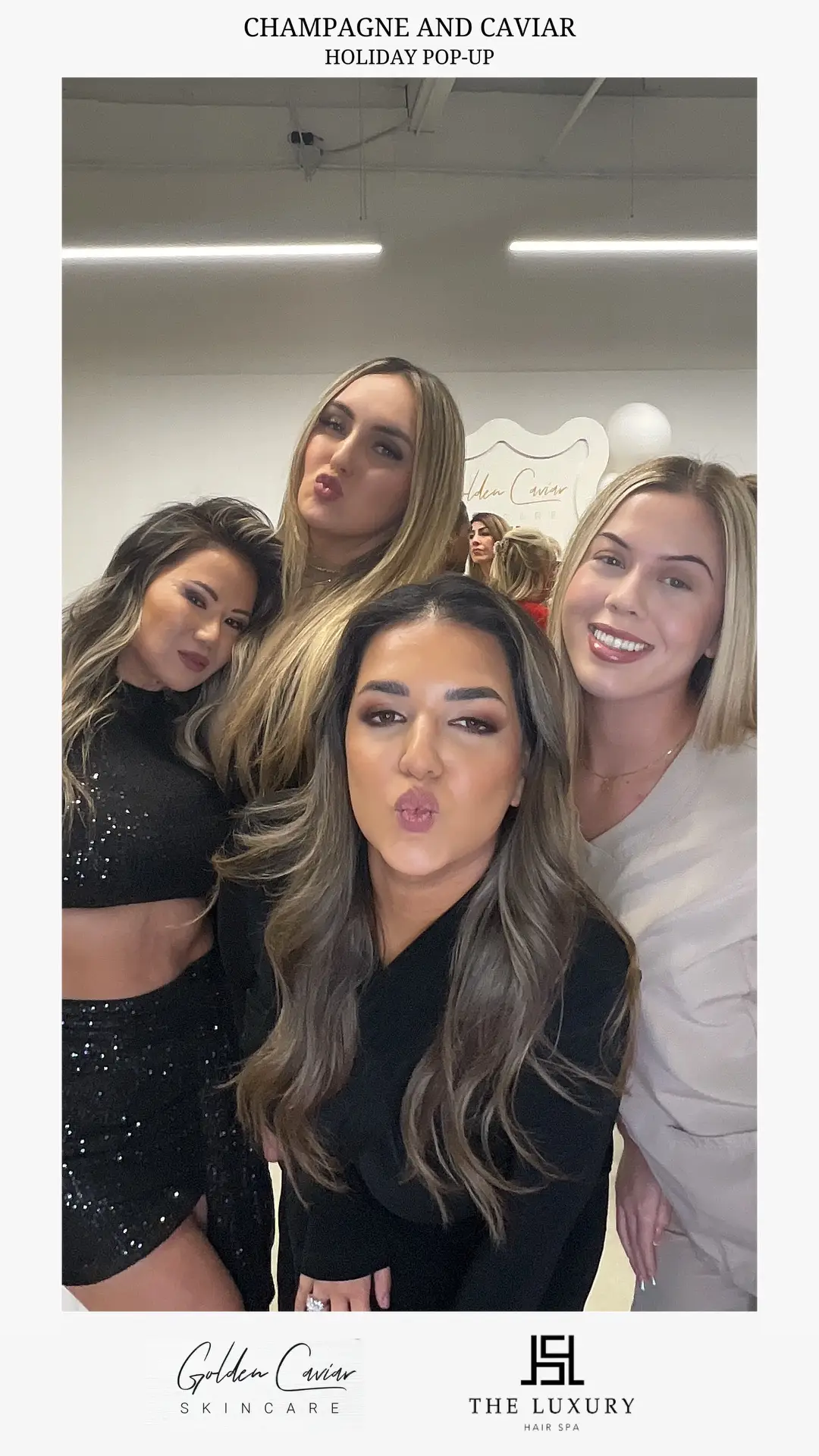 Example of a custom event template for a digital photo booth in Los Angeles, designed for high-quality event photos and social media sharing.